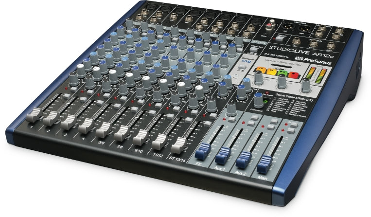 Presonus StudioLive AR12c • 12-Channel USB-C™ Compatible Audio Interface/Analog Mixer/Stereo SD Recorder